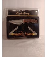 SCHRADE UNCLE HENRY 3PC FIXED &amp; FOLDING STAG KNIFE GIFT TIN SET 1162640 - $54.72 CAD