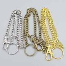 2 PCS 18&quot; Pocket Chain Keyring Snap Swivel Clasps Clips Chain for money clip  - £4.43 GBP