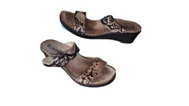 Mephisto Women&#39;s Air Relax Snake Print Wedge Slide Sandals US 10 / EUR 40 - £22.78 GBP