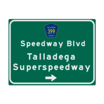 Replica Talladega Superspeedway Metal Highway Sign - $24.00+