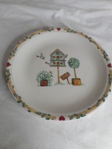 Vintage Lot of 4 Thomson Pottery Birdhouse Topiary Dinner Plates #1 - $111.98