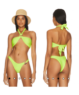 NWT Camila Coelho Sintia Bikini Neon Yellow $166 XS - €58,70 EUR