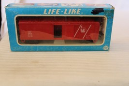 HO Scale Life-Like, 40&#39; Box Car, Jersey Central Lines, Red, #29762 - £19.81 GBP