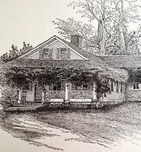 Vine Cornice New Vineyard Wine Maine 1924 Art Print Antique New England ... - $19.99