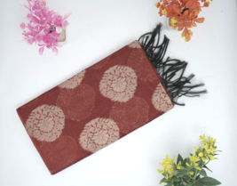 Banarasi Dupatta Red Colour Semi Cotton Silk for women fancy designer scarf - £15.18 GBP