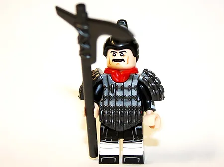 Building Chinese Warrior Knight Red Scarf Armor Minifigure Action Figures - £5.60 GBP