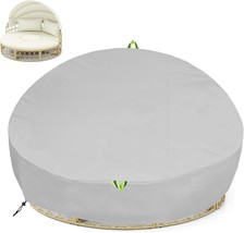 Outdoor Daybed Cover Waterproof, 600D Round Patio Sofa Cover,, Ø88&quot;X35&#39;&#39;... - $56.92