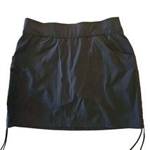 Columbia Anytime Casual Skort Womens M Black Ruched Active Skirt UPF50 OmniShade - £13.14 GBP