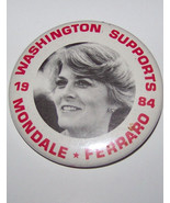vintage political button {geraldine ferraro} - £6.21 GBP
