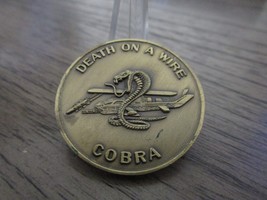 US Army AH-1 Cobra Bell Death On A Wire Challenge Coin #765S - £14.76 GBP