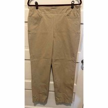 Talbots Ankle Pants Heritage Side Zip Flat Front Stretchy Khaki Size 8 (... - £11.19 GBP