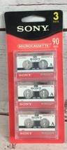 SONY MICROCASSETTE 3 Pack MC-90 Blank Cassette Tapes 90 min NEW SEALED - $13.85