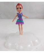 Polly Pocket Dress Up Lila Wearing Blue &amp; Purple Winter Dress 3.75&quot; Mini... - €8,46 EUR