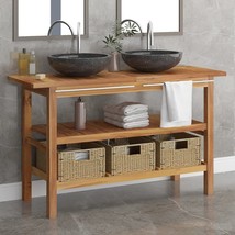 Vanity Cabinet With Sink Teak wood finish Solid teak wood Medium - $13,102.26 MXN