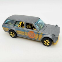 2012 Hot Wheels &#39;71 DATSUN 510 WAGON 1:64 Diecast Car Loose Silver Gold 51 - $4.90