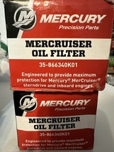 Lot Of 2 Mercury Marine MerCruiser 35-866340K01 oil filter OEM V8 4 cyli... - $31.19