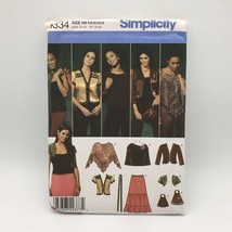 Simplicity 4334 Size H5 6 8 10 12 14 Misses Skirt Jacket Shrug Poncho Pattern - $7.00