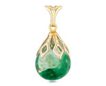 Carla &quot;floating emeralds&quot; Women&#39;s Necklace 14kt Yellow Gold 287809 - $189.00