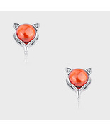 Red Fox Silver Stud Earrings - $526.34 MXN