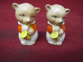Vintage Pair Japan Musical Bears Pepper Shakers - $19.79