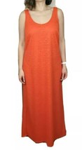 Ashley Stewart 14/16 Orange Long Crochet Sleeveless Dress - £25.02 GBP