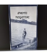 Antique Photo Negative 1920s 30s People Playing Lake Teenager On Shoulders - €6,25 EUR