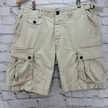 L.L.O.G. Cargo Shorts Mens Sz 32 Khaki Adjustable Flap Pockets 9&quot; Inseam  - £11.67 GBP
