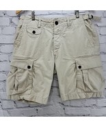 L.L.O.G. Cargo Shorts Mens Sz 32 Khaki Adjustable Flap Pockets 9&quot; Inseam  - £11.66 GBP
