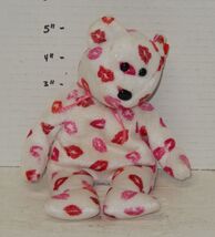 2003 TY Beanie Baby Babies Kissy The Bear 6" Plush Stuffed Animals Valen... - $8.88