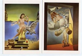 6 Salvadore Dali Oversized &amp; Unused Art Nude Postcards  - £11.65 GBP