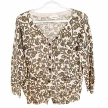 Anthropologie Charlie &amp; Robin Charmed Chain Print Button Front Cardigan ... - £25.73 GBP
