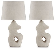 Chadrich - Antique Beige - Paper Table Lamp (Set of 2) - $88.00