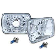 7x6&quot; Halogen Projector Clear H4 Light Headlight Pair For Jeep Wrangler YJ XJ - $59.95