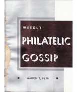 Weekly Philatelic Gossip March 7, 1936 Stamp Collecting Magazine - £3.88 GBP