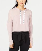 Material Girl Juniors Mesh Cropped Sweatshirt Size Small - £15.69 GBP