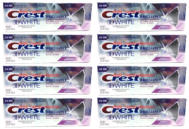 8 Pack - Crest 3D White Brilliance Toothpaste, Vibrant Peppermint, 3.9 oz Each - £39.41 GBP
