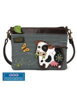 COW MINI CROSSBODY PURSE BLUE STRIPED CHALA - $63.65 CAD