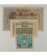 1910-1944 Germany 4-Notes Currency Set // Weimar // Empire // Allied Mil... - $54.45