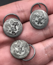 3 - 1940s Boy Scouts BSA Buttons Be Prepared Ring Back 5/8&quot; Diameter - £14.93 GBP