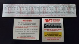 Antique Vintage 1960&#39;s Bally Beauty Beach Bingo Pinball Score Cards  - £15.56 GBP