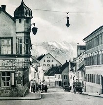 1940 Murnau City Under Market Downtown Germany Photogravure Staffelsee D... - $39.99