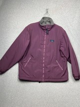 Vintage LL Bean Warn Up Jacket Purple Fleece Winter Womens XL Outdoor Hi... - $48.88