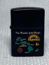 1989 Zippo Hawaii State The Paradise Of The Pacific Matte Black Lighter - $39.95
