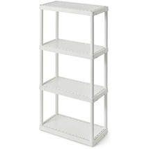 Gracious Living 4 Shelf Fixed Height Solid Light Duty Storage Unit 24 x ... - £39.73 GBP