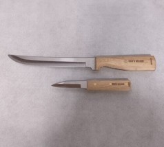Interpur Carving Knife and Paring Knife Stainless Steel Wood Handle - £14.87 GBP