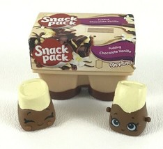 Shopkins Real Littles Charlie Choc and Lily Vanilla Pudding Cups w Figure Moose - $14.80