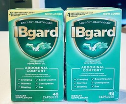 LOT OF 2 IBgard Irritable Bowel Syndrome 48ct Caps Abdominal Comfort 12/24 - $38.76