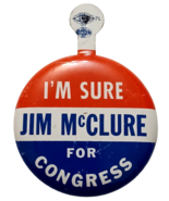 1968 Idaho Jim McClure Republican 1ST District For Congress Tab Button - $186.12 MXN