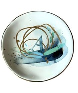 Anthropologie Letter A Monogram Jewelry Dish Trinket Emily Jeffords Watercolor - $13.86