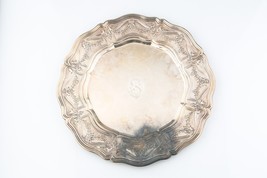 William B Durgin Sterling Silver Serving Dish CD Peacock 11&quot; (486g) Model A1822P - £447.65 GBP